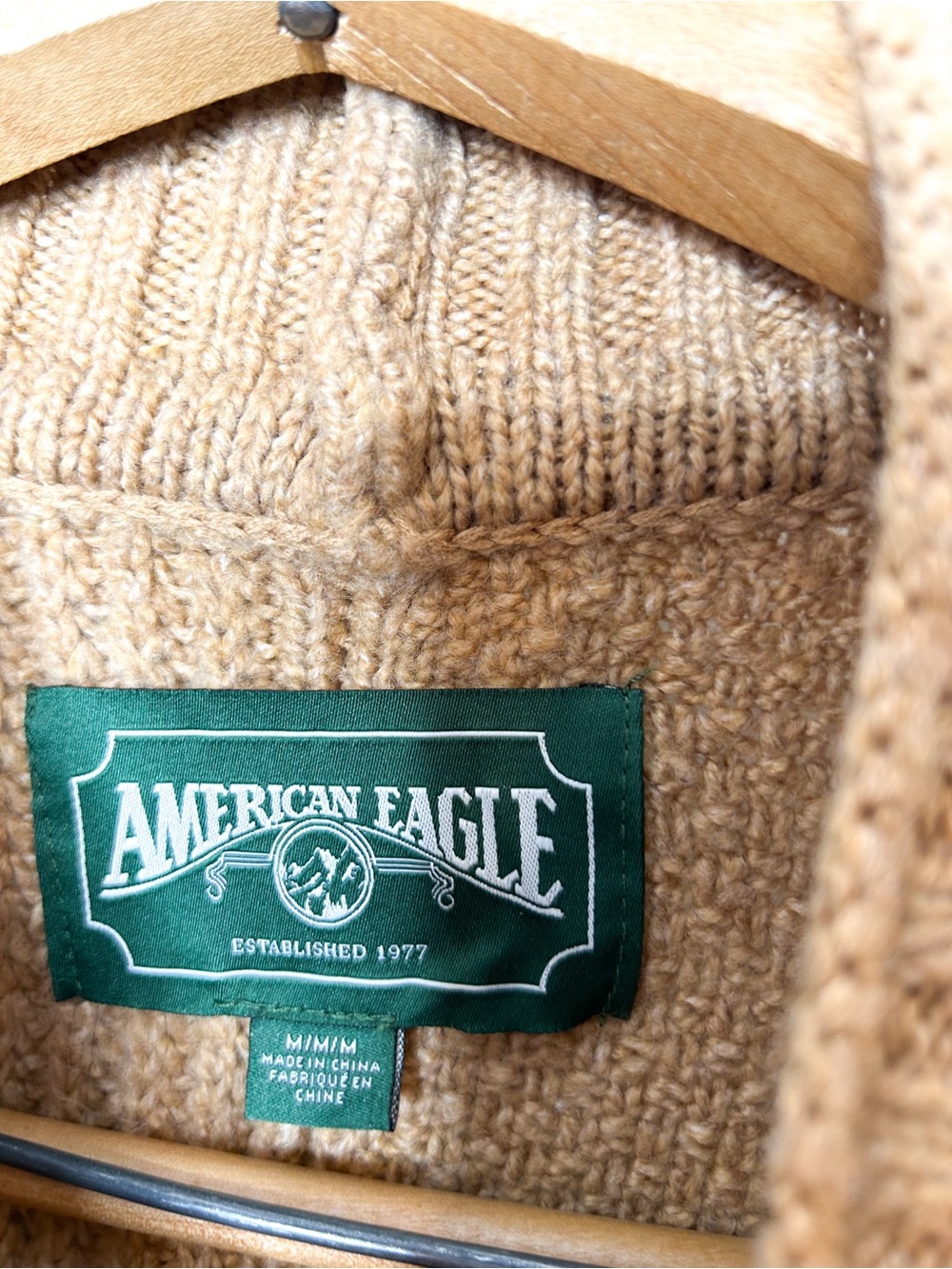 American Eagle Outfitters Womens Chunky Oversized Knit Mock Neck Sweater Medium - Picture 6 of 9
